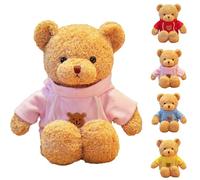 YOHFRFGX Yukoquian Teddy Bear, Yukoquian Stuffed Teddy Bear, Soft Plush Cute Teddy Bear with Hoodie Doll For Boys Girls, Teddy Bear Stuffed Animal, A Great For Children (Pink,30CM)