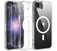 Yohii Funda para iPhone 17e / iPhone 16e, Compatible MagSafe con 2 Piezas Cristal Templado [Protección de Cámara] Carcasa Magnética Grado Militar Antigolpes Resistente Arañazos Classic, Transparente