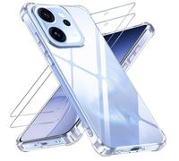 Yohii Funda para OPPO Reno15 F 5G/Reno 15 FS (No para Reno15) con 2 Piezas Cristal Templado, [Protección Cámara ] Carcasa Protectora AntiChoques Clara, TPU Silicona Anti-Arañazos Caso, Transparente