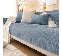 YOHOCS Funda de sofá Peluda Divertida de Chenilla, Protector de cojín Grande cálido Divertido, Asiento de cojín de Ventana panorámica,Azul,90 * 240cm