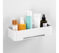 YOHOM Adhesivo Estantería Ducha Cesta sin Taladro para Pared de Baño Blanca Soporte de Champú Plástico Estante Cesta Organizador de Almacenamiento