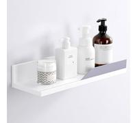 YOHOM Adhesivos Estantes Flotantes de Pared Blanco Estanteria Ducha sin Taladro Plástico Organizador Estante Baño Cesta para Ducha