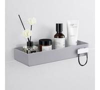YOHOM Cesta de ducha autoadhesiva sin taladrar para la ducha, soporte de plástico para champú, bandeja de ducha autoadhesiva para la pared del baño, gris
