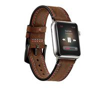 Yohryi Compatible con Apple Watch Band de 49 mm, 45 mm, 44 mm, 42 mm, 41 mm, 40 mm, 38 mm, correa de cuero vintage Crazy Horse para iWatch Ultra 1 2 Series 9 8 7 6 5 4 3 2 1 SE