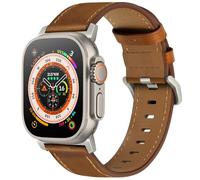Yohryi Compatible con Apple Watch Band de 49 mm, 45 mm, 44 mm, 42 mm, 41 mm, 40 mm, 38 mm, correa de repuesto de cuero genuino Crazy Horse para iWatch Ultra 1 2 Series 9 8 7 6 5 4 3 2 1 SE