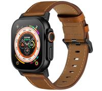 Yohryi Compatible con Apple Watch Band de 49 mm, 45 mm, 44 mm, 42 mm, 41 mm, 40 mm, 38 mm, correa de repuesto de cuero genuino Crazy Horse para iWatch Ultra 1 2 Series 9 8 7 6 5 4 3 2 1 SE
