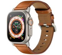 Yohryi Compatible con Apple Watch Band de 49 mm, 45 mm, 44 mm, 42 mm, 41 mm, 40 mm, 38 mm, correa de repuesto de cuero genuino Crazy Horse para iWatch Ultra 1 2 Series 9 8 7 6 5 4 3 2 1 SE