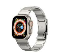 Yohryi Compatible con Apple Watch Correa 49mm 45mm 44mm 42mm 41mm 40mm 38mm, Correa Ajustable de Metal de Titanio Genuino para iWatch Ultra 1 2 Series 9 8 7 6 5 4 3 2 1 SE,Titanium,42/44/45/49mm