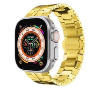 Yohryi Compatible con Apple Watch Correa 49mm 45mm 44mm 42mm 41mm 40mm 38mm, Correa de Metal de acero Inoxidable Mejorada para iWatch SE Series 9 8 7 6 5 4 3 2 1 Ultra 1 2,Gold,38/40/41mm