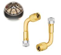Yohtlfp Prolongadores de Válvula de Latón a 90 Grados, 2PCS Adaptador de Válvula Angular, Extensiones de Válvulas, de Neumático, para Coche, Moto, Bicicleta o Scooter