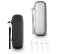 YoHyien 2 Piezas Estuche Cepillo Electrico de Viaje para Oral B iO/Oral B Pro/Philips Sonicare, Funda Cepillo Electrico Portátil, Estuche Rigido Guarda Cepillos de Dientes (Blanco + Plateado)