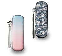 YoHyien 2 Piezas Estuche Cepillo Electrico de Viaje para Oral B iO/Oral B Pro/Philips Sonicare, Funda Cepillo Electrico Portátil, Estuche Rigido Guarda Cepillos de Dientes (Camuflaje + Degradado)