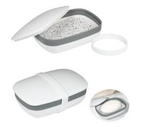 YoHyien 2 Piezas Jabonera de Viaje, Impermeable Jabonera con Tapa, Portátil Jaboneras para Pastillas de Jabon, Saboneteira con Almohadillas y Banda de Silicona para Baño, Gimnasio, Camping, Senderismo