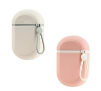 YoHyien 2 Piezas Jabonera Portatil Viaje, Jabonera Champu Solido Impermeable, Jabonera con Tapa, Jaboneras para Pastillas de Jabon para Baño, Gimnasio, Camping y Escuela (Blanco + Rosa)