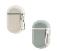 YoHyien 2 Piezas Jabonera Portatil Viaje, Jabonera Champu Solido Impermeable, Jabonera con Tapa, Jaboneras para Pastillas de Jabon para Baño, Gimnasio, Camping y Escuela (Blanco + Verde)