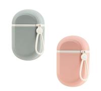 YoHyien 2 Piezas Jabonera Portatil Viaje, Jabonera Champu Solido Impermeable, Jaboneras con Tapa, Jaboneras para Pastillas de Jabon para Baño, Gimnasio, Camping y Escuela (Verde + Rosa)