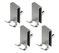 YoHyien 4 ganchos de puerta de cristal de ducha, ganchos de doble cara para toallas de ducha con almohadilla EVA, ganchos de acero inoxidable para puerta de ducha para baño, puerta de ducha de vidrio