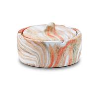 YoHyien Cenicero Exterior con Tapa, Cinzeiro Exterior Decorativo, Cenicero Antihumo y Antiolores, Ashtray Outdoor para el Hogar, la Oficina y el Patio, Regalo para Fumadores (Naranja)