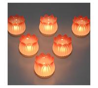 YoHyien Juego de 6 Portavelas de Cristal para Velas de Té, Porta Velas Pequeñas Tulipán para Centros de Mesa, Vasos para Velas para Navidad, Boda, Fiesta y Decoración del Hogar (Rosa)