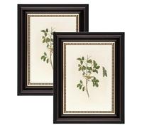 YoHyien Set di 2 Cornici Foto Vintage 13x18 cm, Cornici Portafoto Shabby Chic da Parete e Tavola, Quadro Portafoto Decorative da Appendere Al Muro, Orizzontale e Verticale (Nero, 13 x 18 cm)