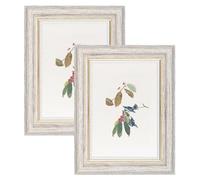 YoHyien Set di 2 Cornici Foto Vintage 13x18 cm, Cornici Portafoto Shabby Chic da Parete e Tavola, Quadro Portafoto Decorative da Appendere Al Muro, Orizzontale e Verticale (Bianco, 13 x 18 cm)