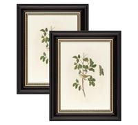 YoHyien Set di 2 Cornici Foto Vintage 15x20 cm, Cornici Portafoto Shabby Chic da Parete e Tavola, Quadro Portafoto Decorative da Appendere Al Muro, Orizzontale e Verticale (Nero, 15 x 20 cm)