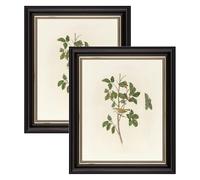 YoHyien Set di 2 Cornici Foto Vintage 20x25 cm, Cornici Portafoto Shabby Chic da Parete e Tavola, Quadro Portafoto Decorative da Appendere Al Muro, Orizzontale e Verticale (Nero, 20 x 25 cm)