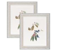 YoHyien Set di 2 Cornici Foto Vintage 20x25 cm, Cornici Portafoto Shabby Chic da Parete e Tavola, Quadro Portafoto Decorative da Appendere Al Muro, Orizzontale e Verticale (Bianco, 20 x 25 cm)