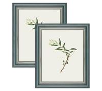 YoHyien Set di 2 Cornici Foto Vintage 20x25 cm, Cornici Portafoto Shabby Chic da Parete e Tavola, Quadro Portafoto Decorative da Appendere Al Muro, Orizzontale e Verticale (Verde, 20 x 25 cm)