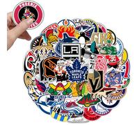 Yoimckay 50 piezas de hockey palet pegatinas vinilo impermeables, para maletas, botellas de agua, tabletas, bolsas escolares, frigoríficos, bicicletas, puertas, guitarra