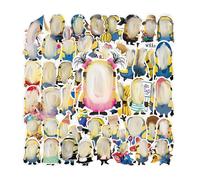 Yoimckay 51 pegatinas de anime, bonitas pegatinas impermeables de vinilo, Kawaii pequeñas pegatinas decorativas, pegatinas personalizadas, grafiti adhesivas, para maleta, monopatín, portátil, para