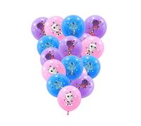 Yoimckay Gabby's - Globos de látex de 18 pulgadas con impresión de gatitos, simpáticos adornos de dibujos animados, juego de globos Kawaii, para fiestas temáticas, dibujos animados, rosa y morado y