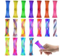 Yoirzit Marble Mesh Fidget Toys 18 Piezas, Juguete antiestrés, Mejora el Enfoque, Fidget Toys Tubo de Malla de mármol para Adultos y niños con TDAH Add OCD Autismo, Pequeño