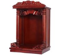 YOIUTRGDK Estante del Altar de Buda, santuarios budistas, Estante de Pared, Estatua de Fengshui Chino, Vitrina for el Dios de la Riqueza Guan Gong Guanyin, decoración del hogar(Red,69 * 50 * 35.5ccm)