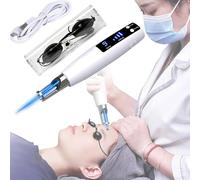 YOIUTRGDK Lápiz de Plasma portátil de picosegundos, 9 Modos | 4 Niveles | Pantalla LCD | Iluminación, for Eliminar pigmentación, Cicatrices, Lunares y pecas(Blue)