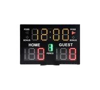 YOIUTRGDK Marcador de Baloncesto portátil, visualización del Tiempo del Juego, posesión de la Pelota, puntuación +1/-1, 5 Niveles de Brillo Ajustables