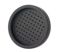 YoiYee Alfombrilla para café de silicona negra, redonda, para manipulación de 49-58 mm