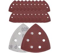 YoiYee Hoja de lija Delta de grano 400, almohadilla de papel de lija triangular, disco de papel de arena, 6 agujeros, 93 x 93 x 93 mm, paquete de 20