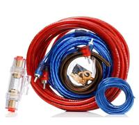 YoiYee Kit completo de instalación de cableado de amplificador de coche de 1500 W, kit de cableado de subwoofer, arnés de cableado de modificación de audio para automóvil con portafusibles