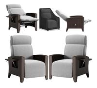 YOIZO Sillon Relax Reclinable de Ratán, Sillones Jardin Exterior Tumbona Jardin, Tumbonas Jardin Exterior con Funda, Sun Lounger con Respaldo Regulable, para Interior Terraza y Patio (2B)