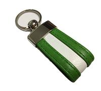 YOJAN PIEL | Llavero de Cuero Bandera de Andalucia (Hecho en España) | para Mantener Las Llaves Juntas | Llavero Colgante de Metal y Cuero | Resistente y Duradero | Gran Acabado y Calidad