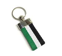 YOJAN PIEL | Llavero Lona Bandera De Extremadura | Para Mantener las Llaves juntas | Llavero colgante de Metal y Cuero Resistente y Duradero | Gran Acabado y Calidad | Hecho Artesanalmente