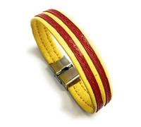 YOJAN PIEL | Pulsera Bandera Catalunya (Medida Ajustable) | Complementos de Moda Unisex para Hombres y Mujeres de Estilo Atemporal y Elegante | Regalos Originales y Exclusivos
