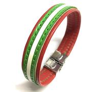 YOJAN PIEL | Pulsera De Piel Bandera Andalucía (Ajustable DE Largo) | Complementos de Moda Unisex para Hombres y Mujeres de Estilo Atemporal y Elegante | Regalos Originales y Exclusivos