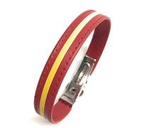 YOJAN PIEL | Pulseras de Cuero Bandera España, Francia, Italia y Alemania (ESPAÑA) | Complementos de Moda Unisex Para Hombres y Mujeres de Estilo Atemporal y Elegante