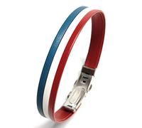 YOJAN PIEL | Pulseras de Cuero Bandera España, Francia, Italia y Alemania (Francia) | Complementos de Moda Unisex para Hombres y Mujeres de Estilo Atemporal y Elegante | Regalos Originales