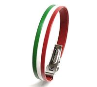 YOJAN PIEL | Pulseras de Cuero Bandera España, Francia, Italia y Alemania (Italia) | Complementos de Moda Unisex para Hombres y Mujeres de Estilo Atemporal y Elegante | Regalos Originales