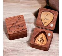 YOJO Púas de guitarra personalizadas, soporte personalizado para púas de guitarra, púas de guitarra personalizadas con funda, regalo único para amigos, hijo, marido, novio, compañero de trabajo,