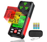 YOJOCK Medidor de radiación electromagnética EMF 3-en-1, medidor de EMF y campo electromagnético, con memoria de datos, función silencio y máxima precisión, mide EF, RF, MF, para casa y exterior- Rojo