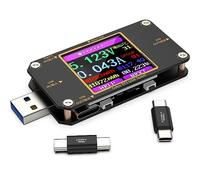 YOJOCK USB Tester Medidor de Potencia y Voltaje Tipo C Multímetro, Digital 4,5-24V 0-3,0A Amperímetro Voltímetro de Cargador Voltaje, Corriente, Capacidad de Alimentación con Conector Tipo-C (A3)